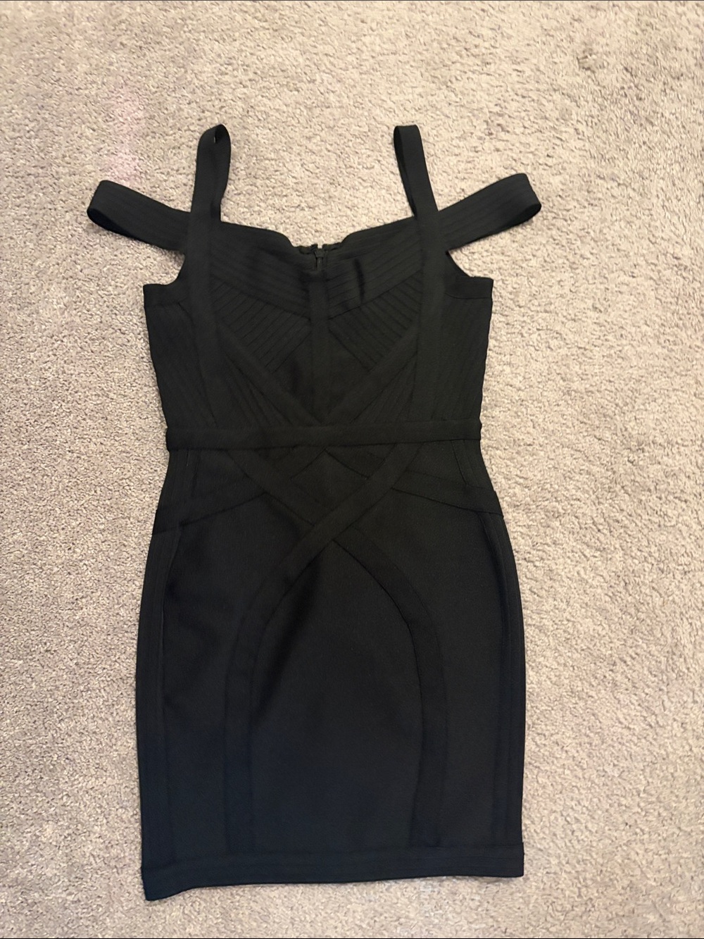 SHEIN Black Strappy Mini Bodycon Dress